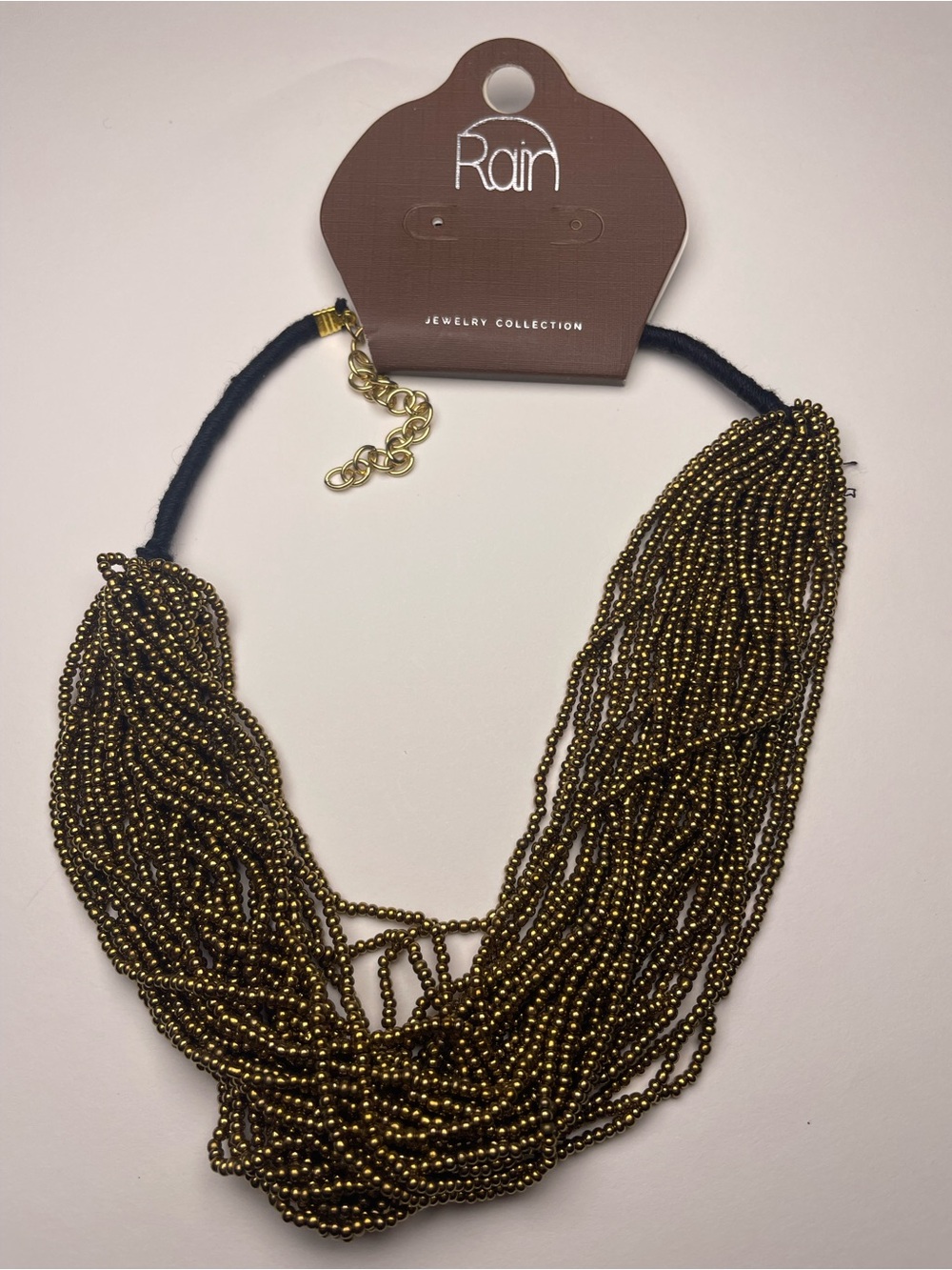Rain Gold Multi-Strand Beaded Necklace